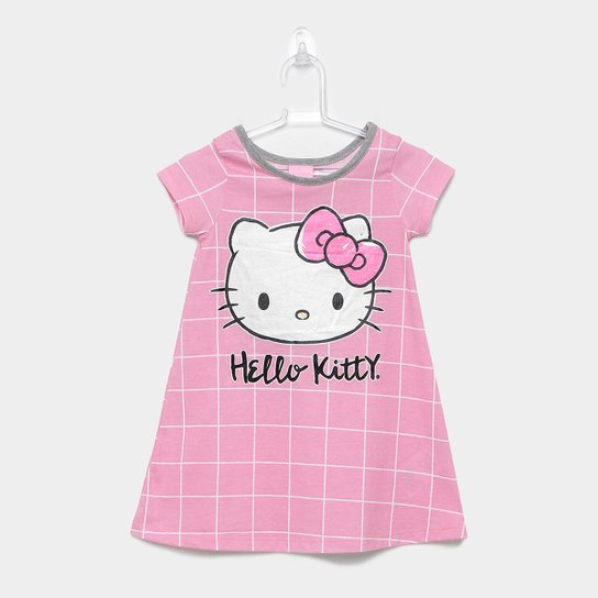 Pijama Infantil Hello Kitty Camisola - Rosa Claro