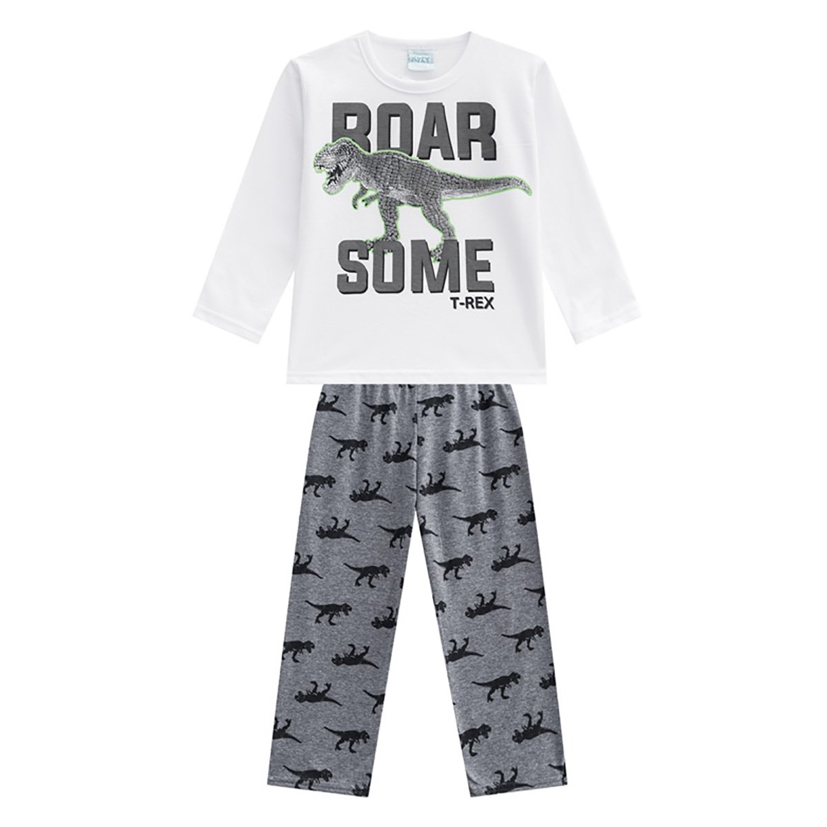 Pijama de dinossauro que brilha no escuro Clearance