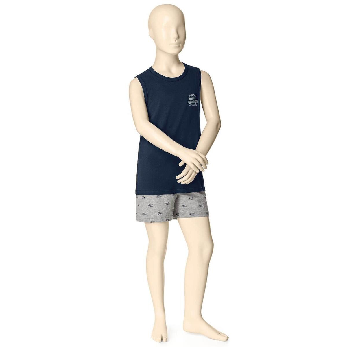 Pijama Infantil Masculino Regata Amigos Malwee - AZUL - 8 - Azul+Marinho |  Netshoes