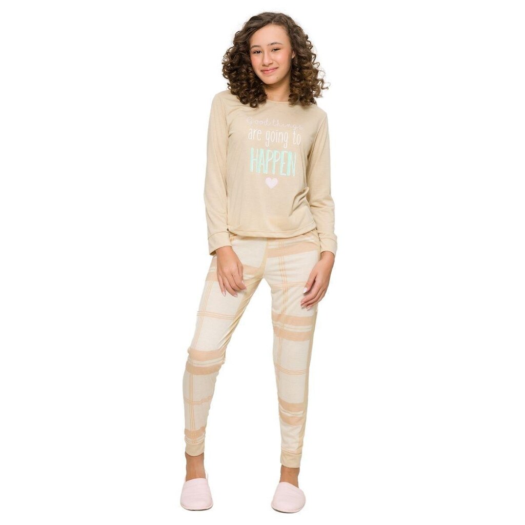 Pijama Juvenil Menina Manga Longa com Calça 3812