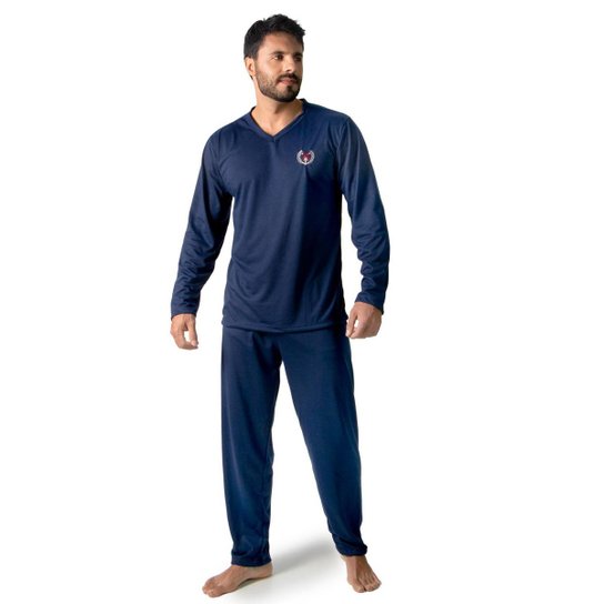 Pijama Longo Masculino Linha Noite Manga Longa Comprido Conforto - Marinho é ruim? Pijama Longo Masculino Linha Noite Manga Longa Comprido Conforto - Marinho é boa?