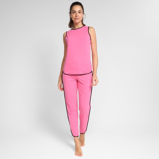 Pijama Longo Volare Regata E Capri Liso Feminino - Rosa é ruim? Pijama Longo Volare Regata E Capri Liso Feminino - Rosa é boa?