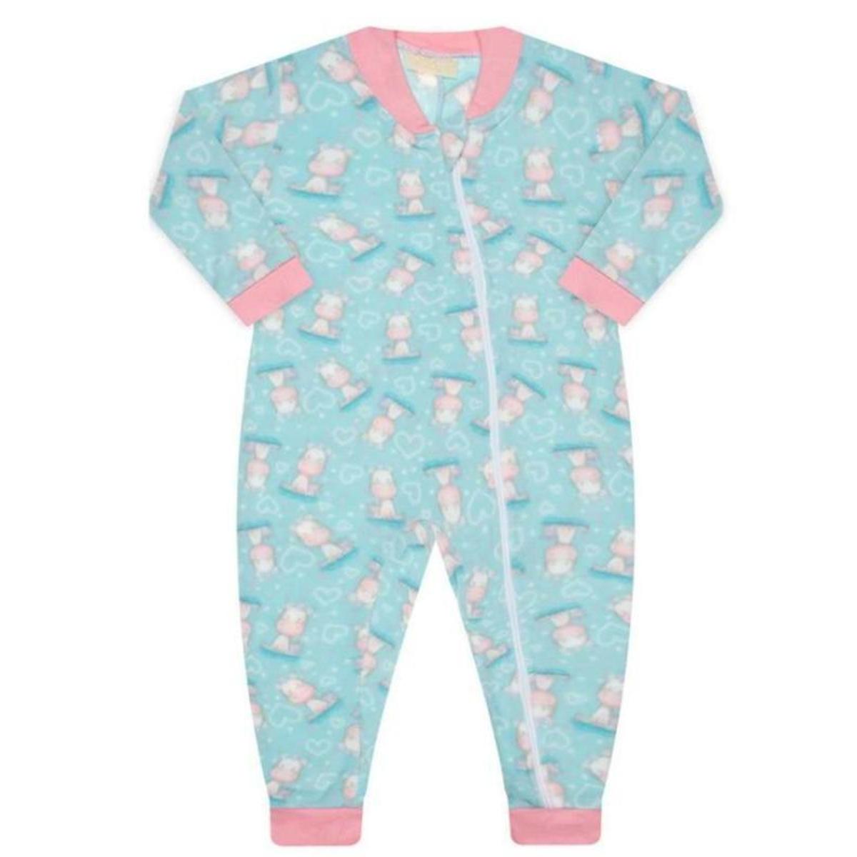 Pijama Infantil Macacão Animal Print Capuz Marisa Tam 4 a 10 | Marisa