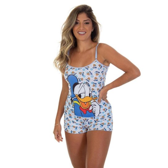 Pijama Short Doll Personagem Adulto Alcinha - Cinza Menor preço em Pijama Short Doll Personagem Adulto Alcinha - Cinza