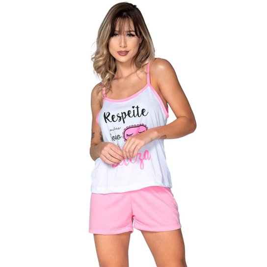 Pijama Vekyo Adulto Feminino Regata Camiseta Short Doll Curto Malha Barato - Colorido Menor preço em Pijama Vekyo Adulto Feminino Regata Camiseta Short Doll Curto Malha Barato - Colorido