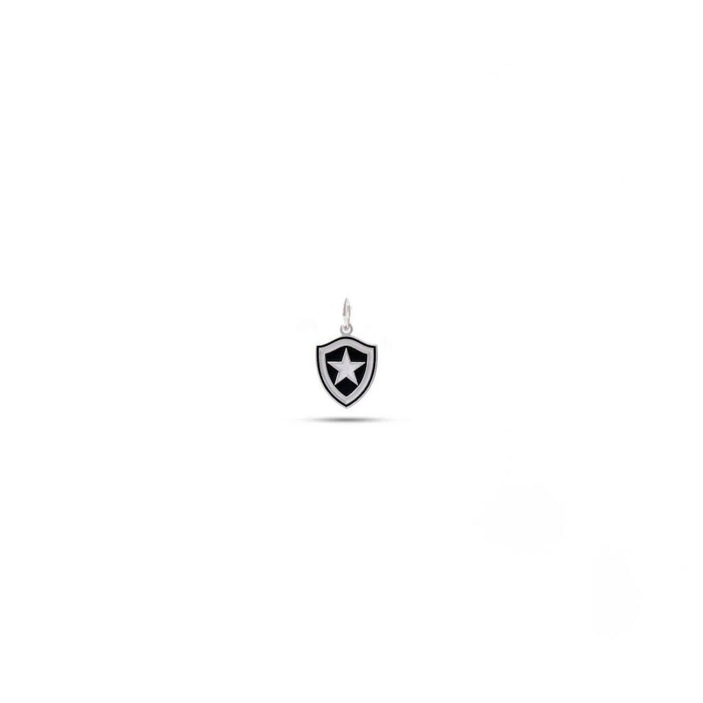 Pingente Botafogo Escudo Mini em Prata 925 Esmaltado