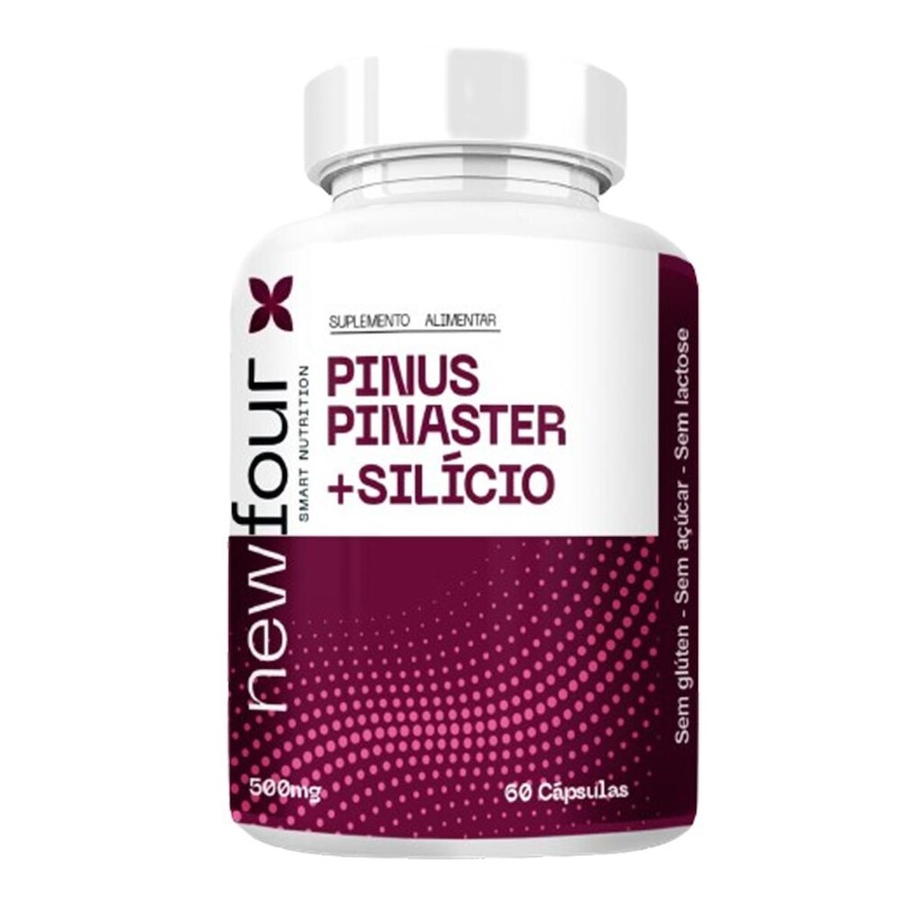 Pinus Pinaster Com Procianidinas + Silício 60 Cápsulas 500mg - New Four