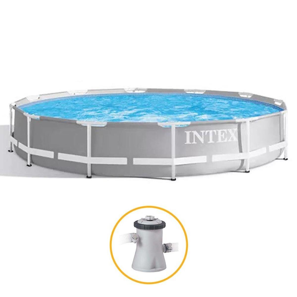 Piscina Estrutural 4.485 Litros Prism Com Filtro 220v - Intex Menor preço em Piscina Estrutural 4.485 Litros Prism Com Filtro 220v - Intex