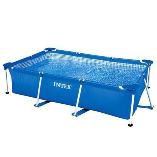 Piscina Estrutural Infantil Retangular 1.662 Litros Intex - Azul Menor preço em Piscina Estrutural Infantil Retangular 1.662 Litros Intex - Azul