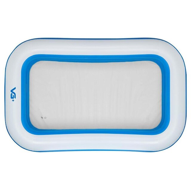 Piscina Inflável Retangular Azul 712 Litros Pvc com Bomba e Forro Vg+ ...