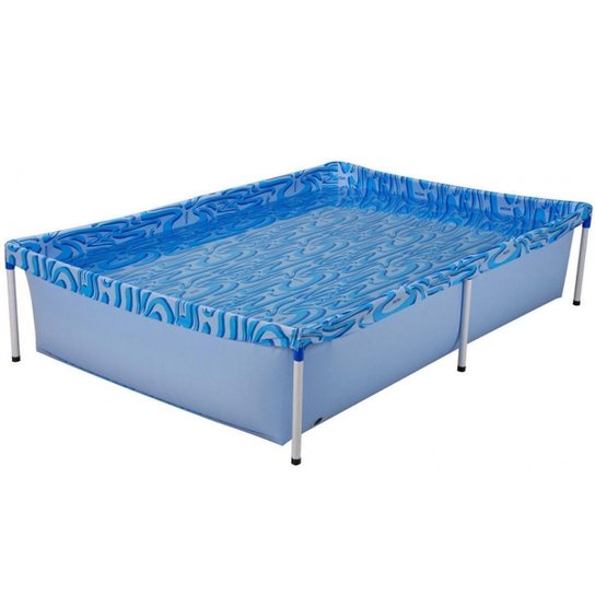 Piscina Retangular Infantil 1000 Litros em Lona PVC MOR 1002 - Azul Menor preço em Piscina Retangular Infantil 1000 Litros em Lona PVC MOR 1002 - Azul