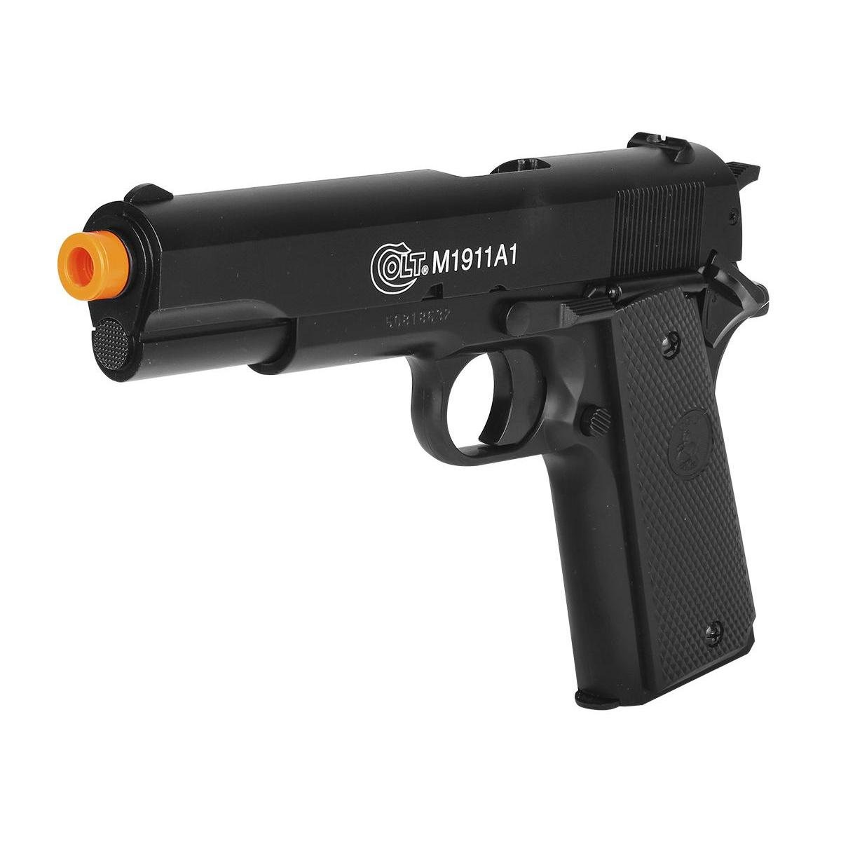 Pistola Airsoft Spring Colt 1911 A1 Slide Metal + BBs Nautika 0.12g