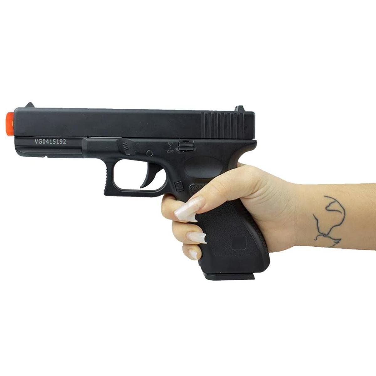Pistola Airsoft Spring Glock V20 Full Metal 6mm Vigor + BBs Airsoft 0