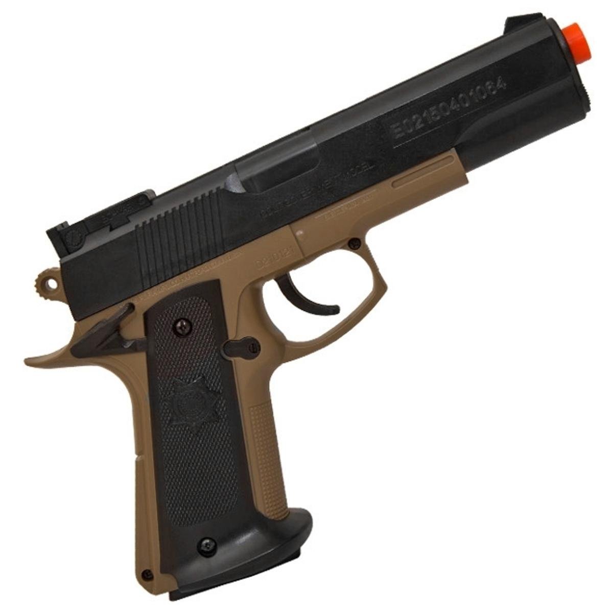 Pistola de Airsoft Spring Colt MK IV 1911 TAN Cybergun Netshoes