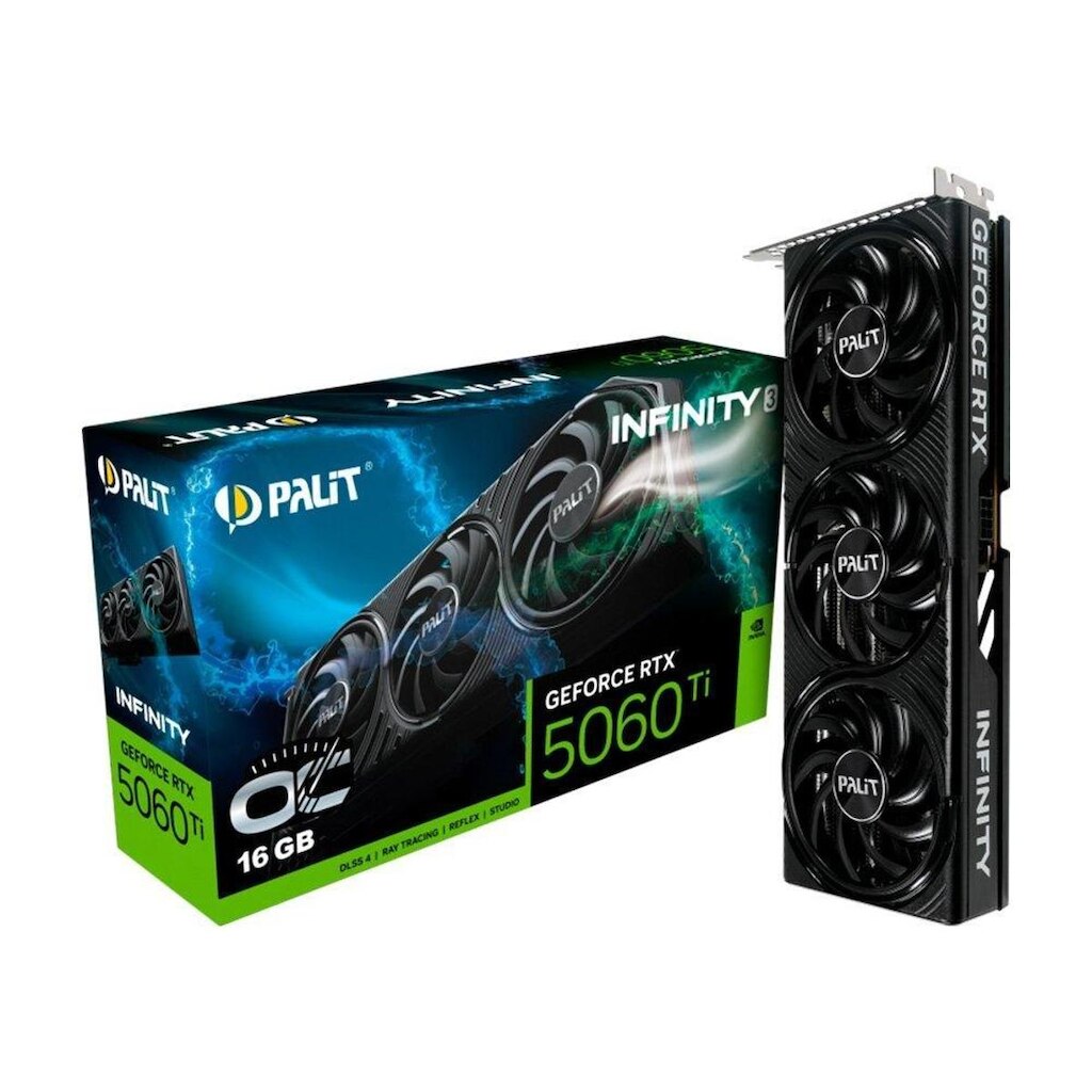 Placa de Vídeo GeForce RTX 5060 Ti Infinity 3 O, 16GB GDDR7, 128bit, FP4 e DLSS 4, Ray Tracing