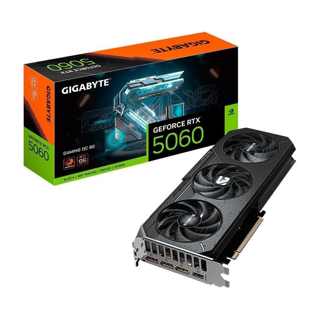 Placa de Vídeo Gigabyte RTX 5060 GAMING OC 8G NVIDIA GeForce,8GB GDDR7,128bits,GV-N5060GAMING OC-8GD