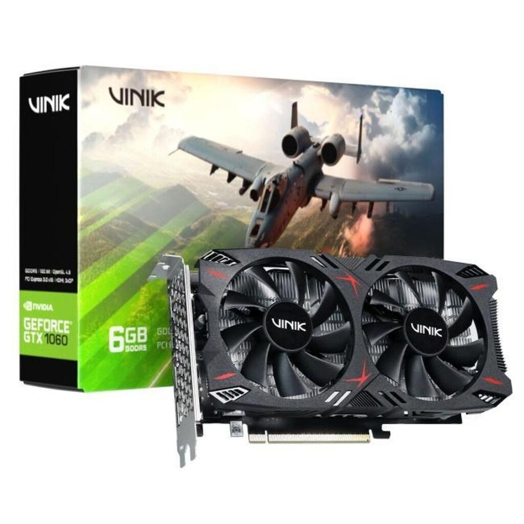 Placa de video Gpu Nvidia Geforce Gtx 1060 6Gb Gddr5 192 Bits Vinik Gpuvk10606Gb2F