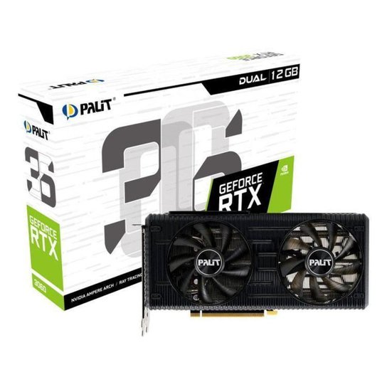 Placa de Vídeo Palit GeForce RTX 3060 12GB - Preto Menor preço em Placa de Vídeo Palit GeForce RTX 3060 12GB - Preto