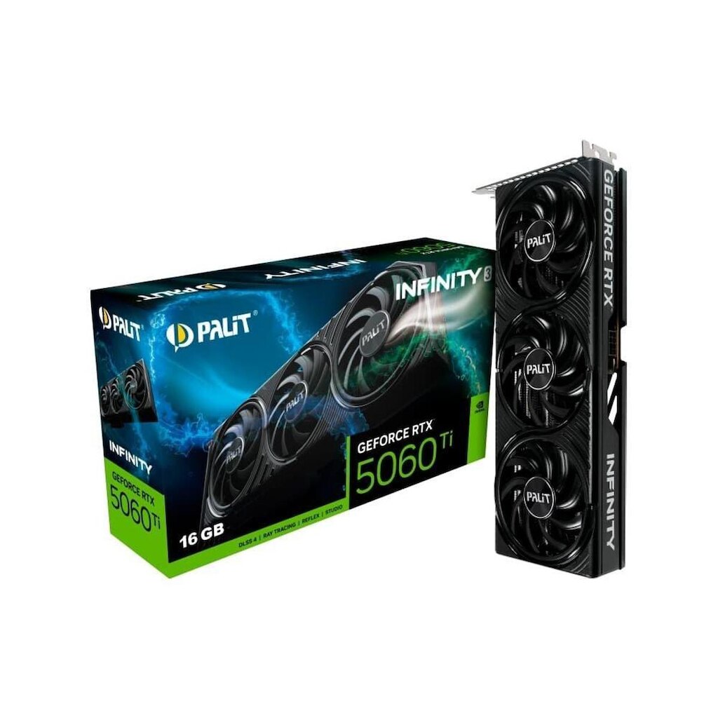 Placa de Vídeo Palit GeForce RTX5060Ti INFINITY 3 NVIDIA GeForce, 16GB GDDR7, 128bit, FP4 e DLSS 4
