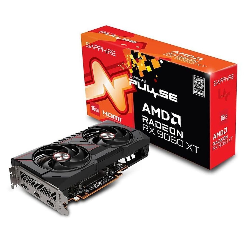 Placa de Vídeo SAPPHIRE RX 9060 XT 16GB GDDR6 20 Gbps FidelityFX RDNA 4