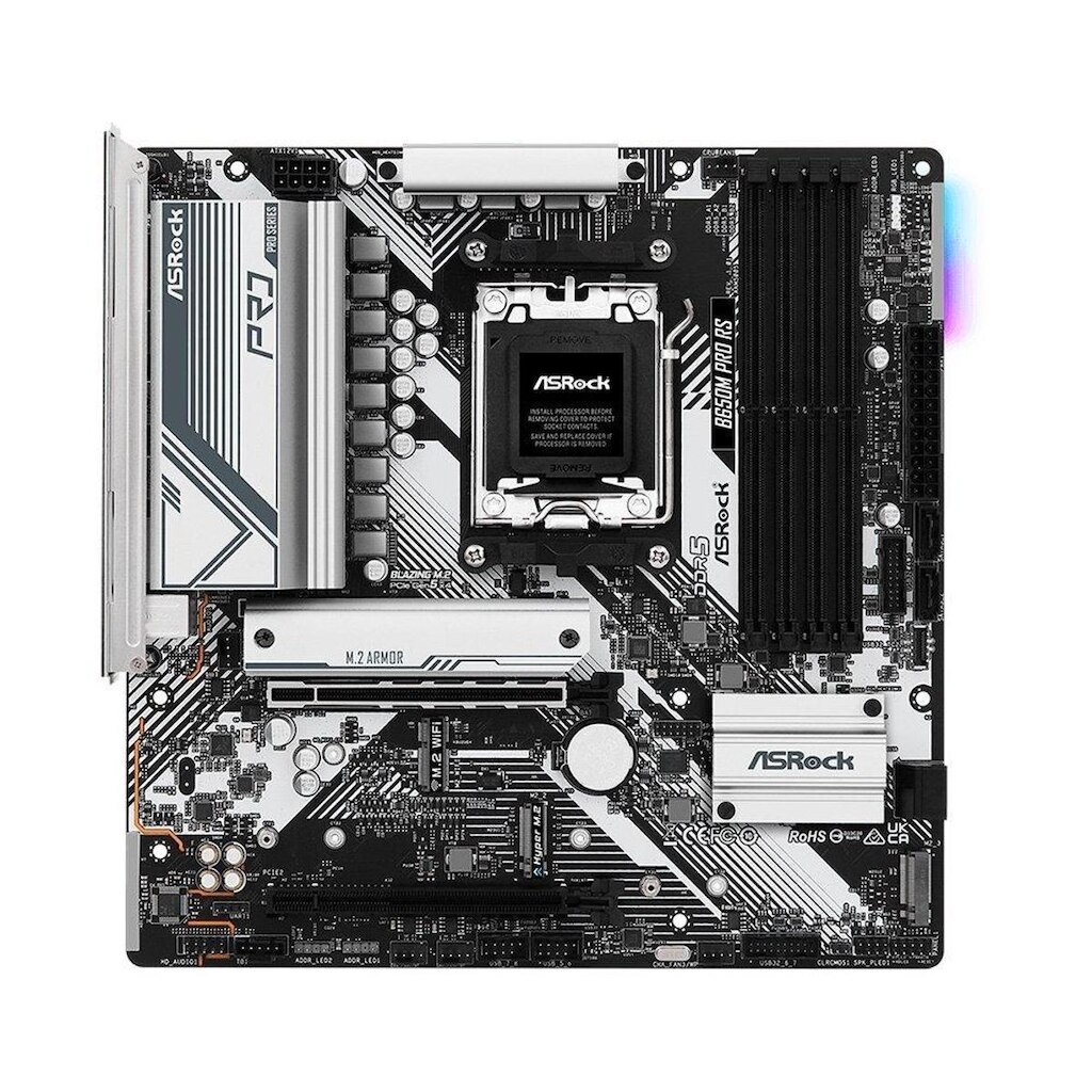 Placa-Mãe ASRock B650M Pro RS, Ryzen AM5 B650, Micro ATX , DDR5-90-MXBLP0-A0UAYZ