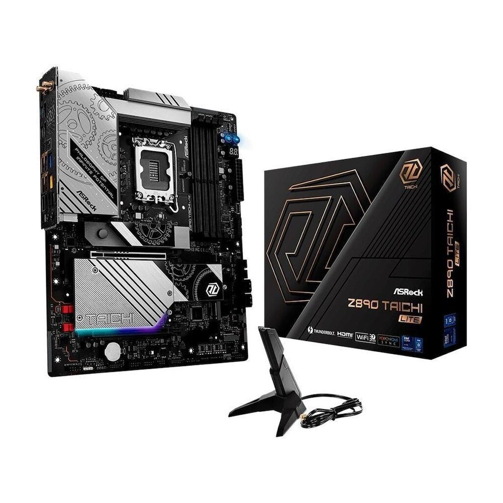 Placa-Mãe ASRock Z890 Taichi Lite, Intel, LGA1851, ATX, DDR5, Suporta Bluetooth 5.4, - 90-MXBPP