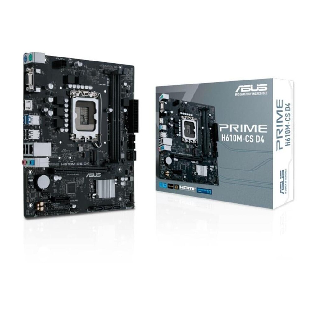 Placa Mãe ASUS PRIME H610M-CS D4, LGA 1700, mATX, DDR4, Preto - 90MB1B60-C1BAY0