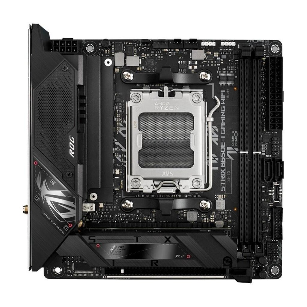 Placa-Mãe ASUS Rog Strix B650E-I Gaming WiFi, AMD, Mini-ITX, DDR5, RGB, WiFi, Bluetooth,