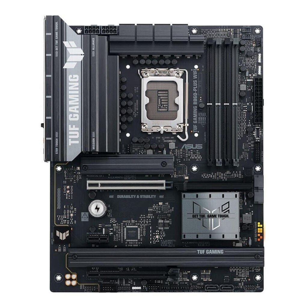 Placa Mãe ASUS TUF GAMING B860-PLUS WIFI, Intel LGA 1851, ATX, DDR5, Wi-fi, Bluetooth