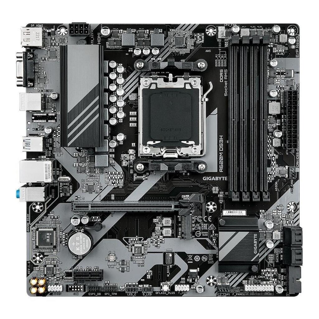 Placa-Mãe Gigabyte A620M DS3H, AMD AM5, mATX, DDR5, RGB, A620M DS3H