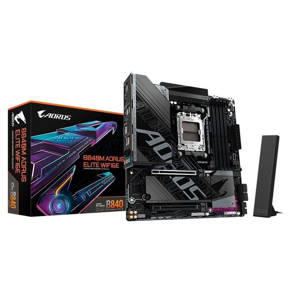 Placa Mãe Gigabyte AORUS ELITE WIFI6E AMD AM5 Micro ATX DDR5 Wi-Fi 6E RGB
