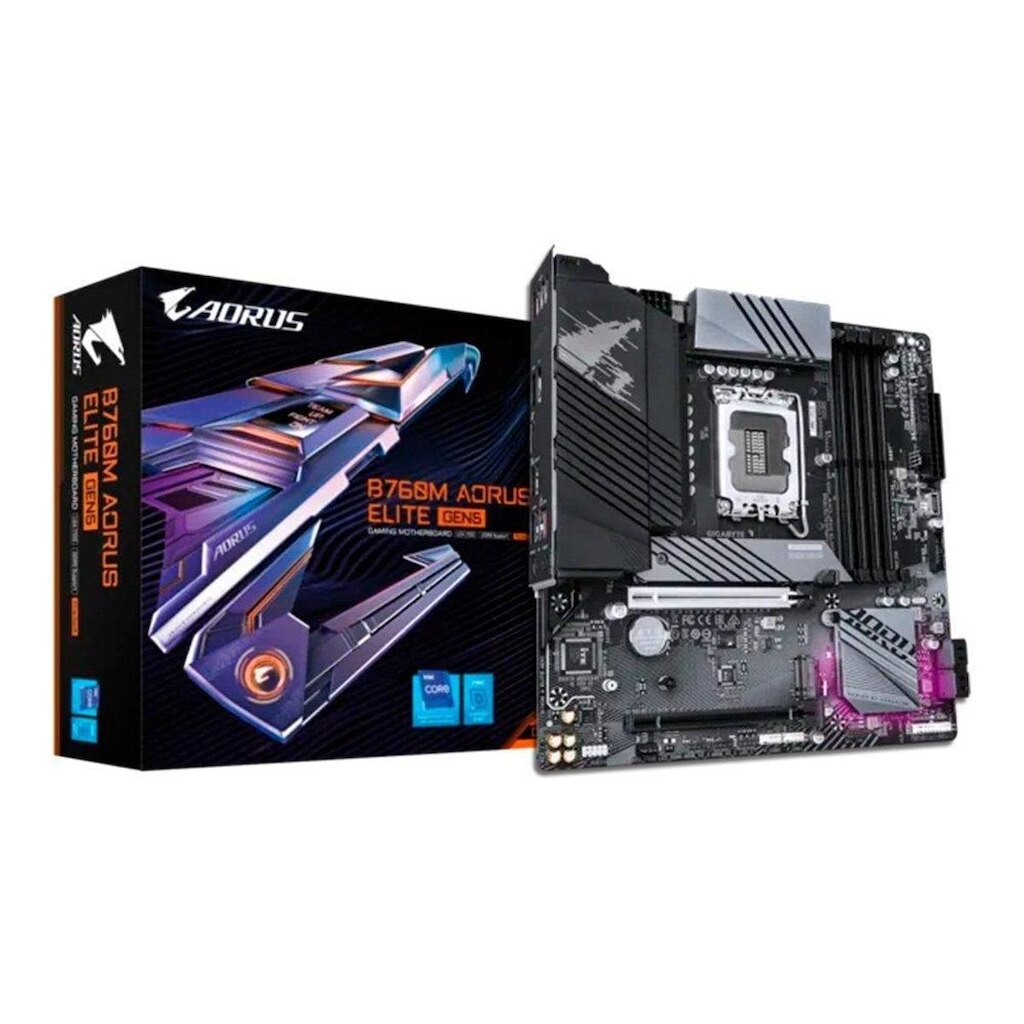 Placa Mãe Gigabyte B760M Aorus Elite WiFi 6E Gen5 Intel LGA 1700 mATX DDR5 PCIe 5.0