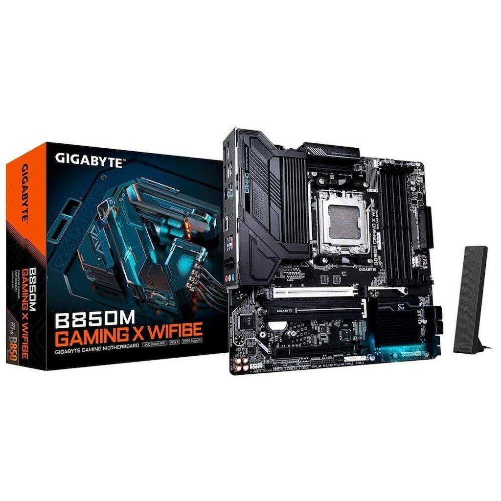 Placa Mãe Gigabyte B850M GAMING X WIFI6E, AMD AM5, Micro ATX, DDR5, RGB, Wi-Fi 6E, tooth - B85MG6-00