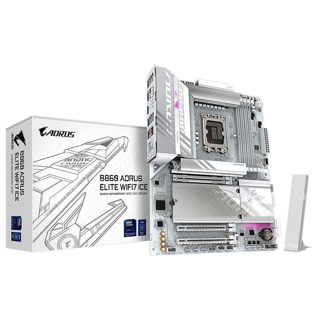 Placa Mãe Gigabyte B860 AORUS ELITE Intel ATX DDR5 LED RGB Wi-Fi 7