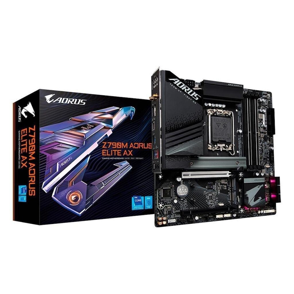 Placa-Mãe Gigabyte Z790M Aorus Elite AX, Intel, ATX, DDR5, Wi-Fi, Bluetooth, - Z790M AORUS ELITE AX