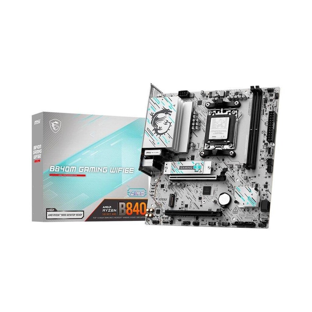 Placa Mãe MSI B840M GAMING WIFI6E, AMD AM5, DDR5, tooth, - B840M GAMING WIFI6E