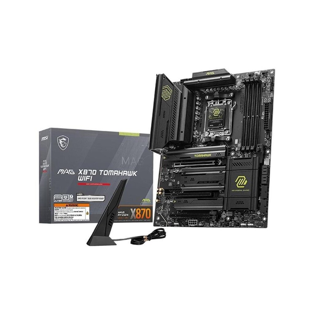 Placa-Mãe MSI MAG X870 Tomahawk WiFi, AMD, AM5, DDR5, ATX, Chipset X870, Wi-Fi 7 e Bluetooth 5.4