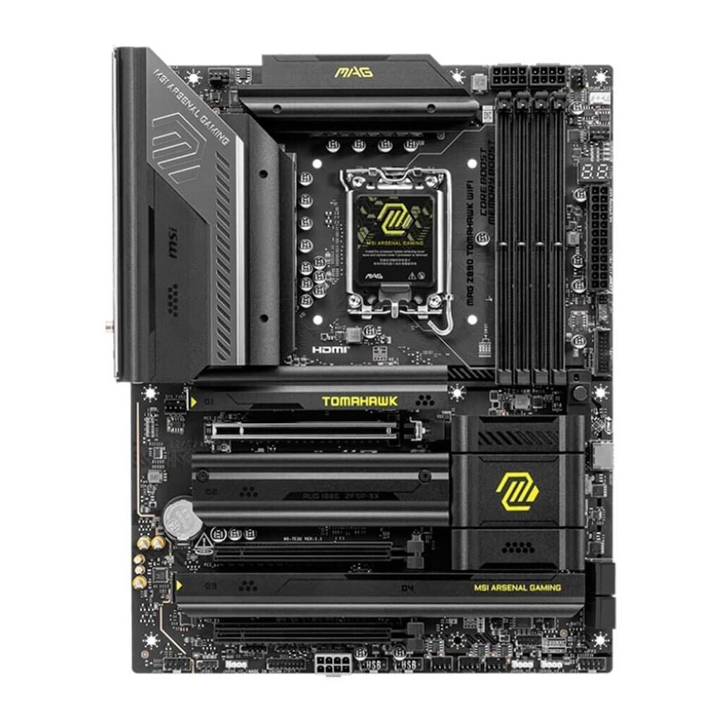 Placa-Mãe MSI MAG Z890 Tomahawk, Intel, DDR5, ATX, Wi-Fi 7 e tooth 5.4, - 911-7E32-003
