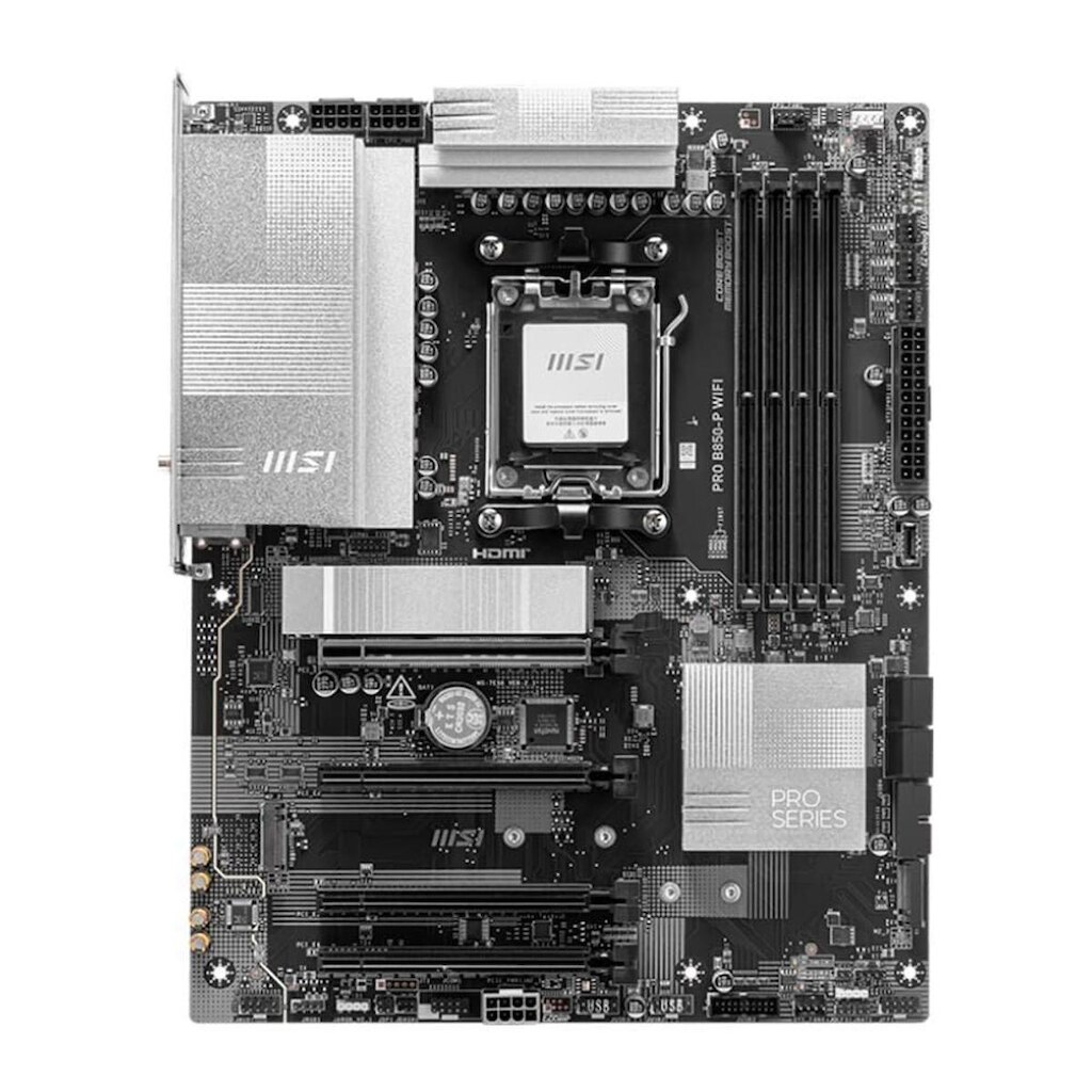 Placa Mãe MSI PRO B850-P WIFI, AMD, Socket AM5, ATX, DDR5 UDIMM, Wi-Fi 7, Preto - PROB850PWIFI