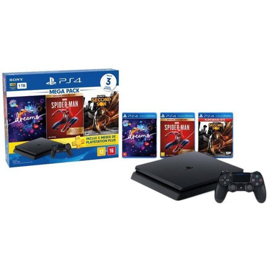 PlayStation 4 Mega Pack V17 1TB 1 Controle Sony - com 3 Jogos 3 Meses PS Plus - Preto é ruim? PlayStation 4 Mega Pack V17 1TB 1 Controle Sony - com 3 Jogos 3 Meses PS Plus - Preto é boa?