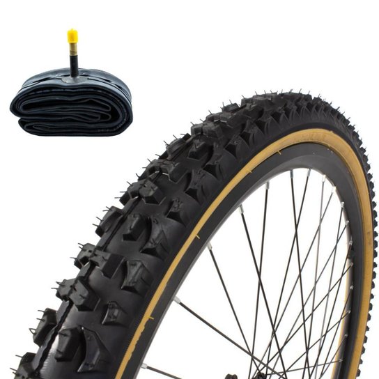 Pneu Kenda K816 26x1.95 Faixa Amarela + Câmara Pirelli PE-26 - Preto Menor preço em Pneu Kenda K816 26x1.95 Faixa Amarela + Câmara Pirelli PE-26 - Preto