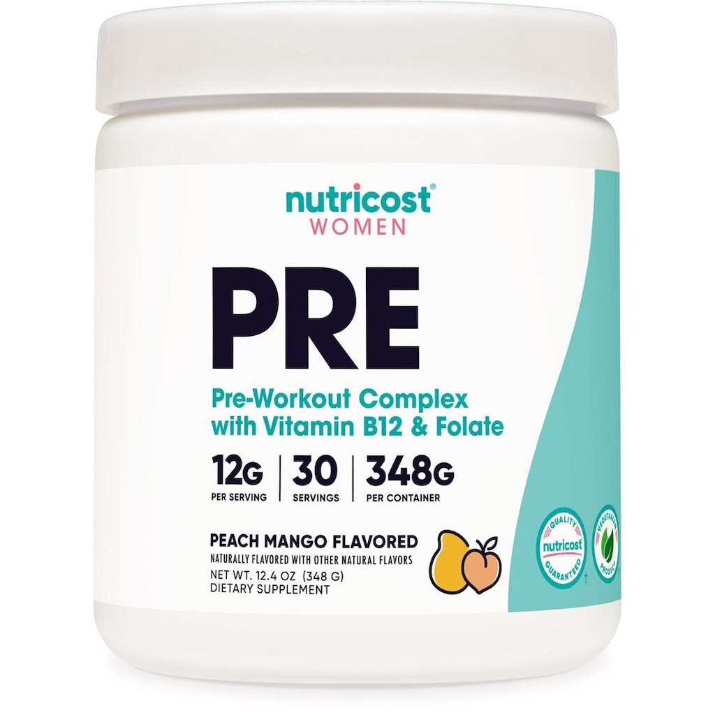 Pó Pré-Treino Nutricost Peach Mango Para Mulheres, 30 Porções