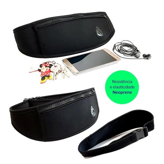 Pochete Fitness Corrida Academia Ciclismo Porta Celular - Preto Menor preço em Pochete Fitness Corrida Academia Ciclismo Porta Celular - Preto