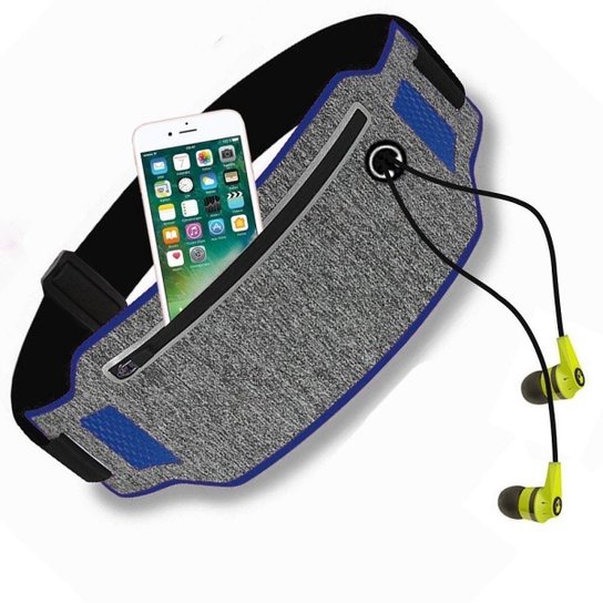 Pochete Impermeável Corrida Academia Bike Porta Celular Água - Azul Escuro Menor preço em Pochete Impermeável Corrida Academia Bike Porta Celular Água - Azul Escuro