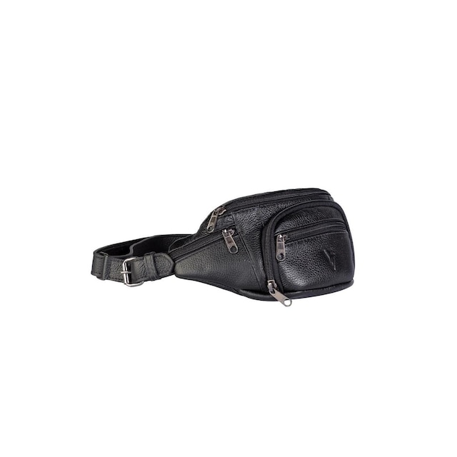 Pochete masculina de couro floater David