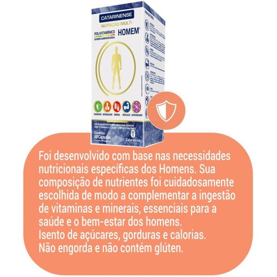 Polivitamínico A Z 3x Homem e 3x Mulher Kit Par Perfeito Catarinense - Branco