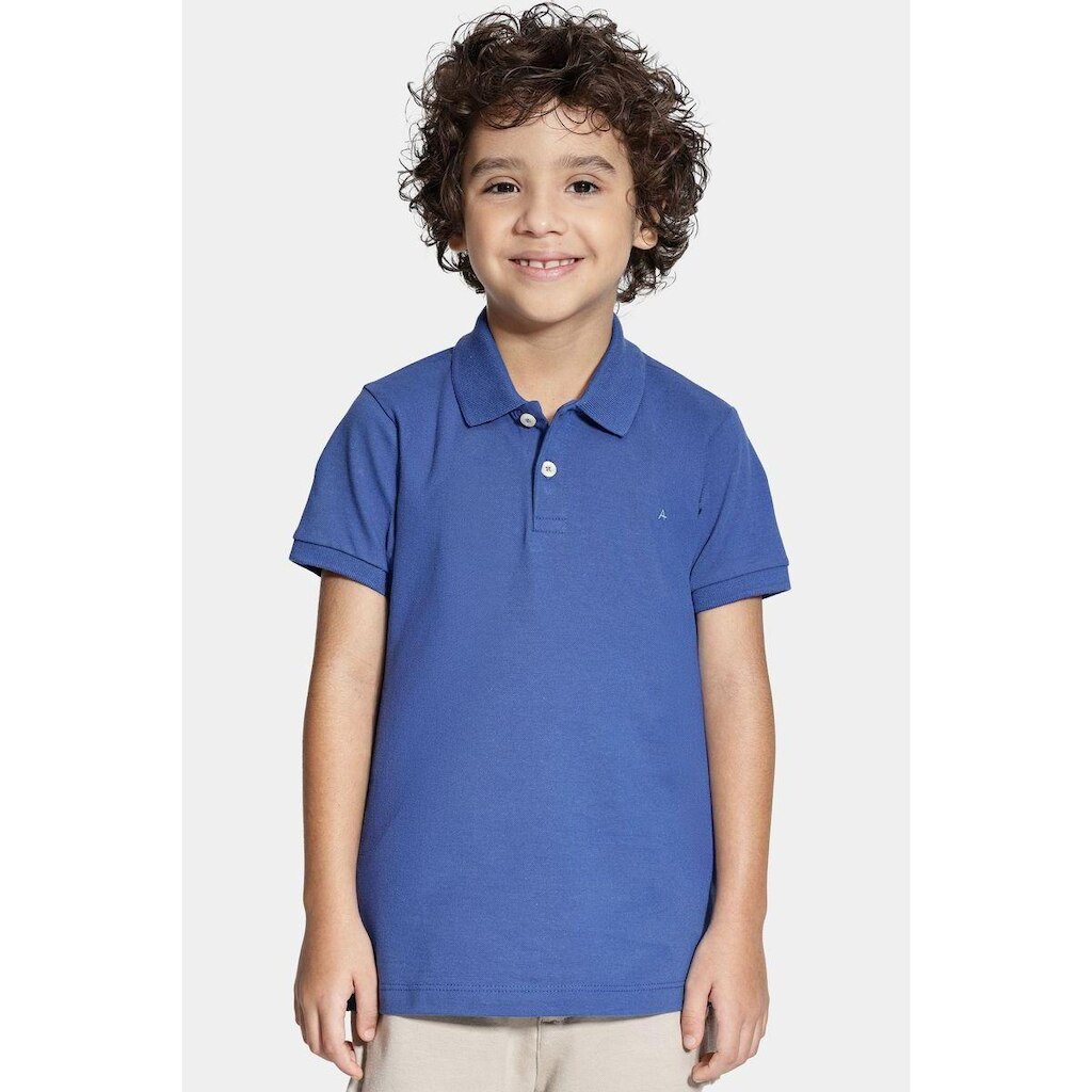Polo Aramis Algodão Básica Manga Curta Azul Royal