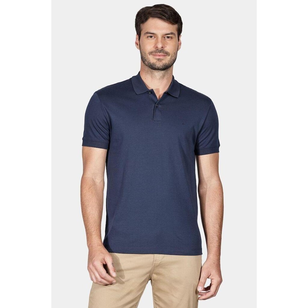 Polo Aramis Algodão Peruano Marinho