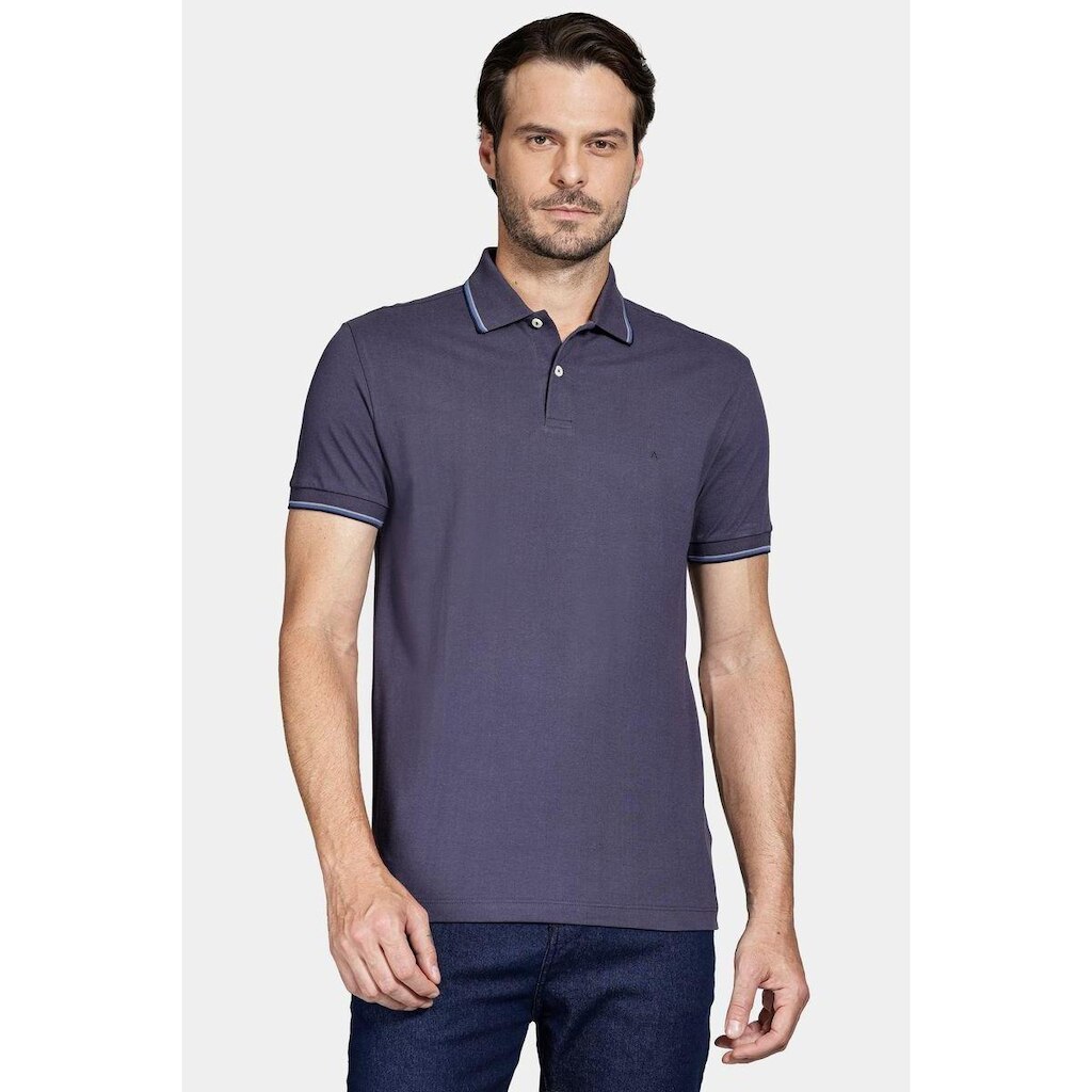 Polo Aramis Básica 4 Frisos Navy Com Navy