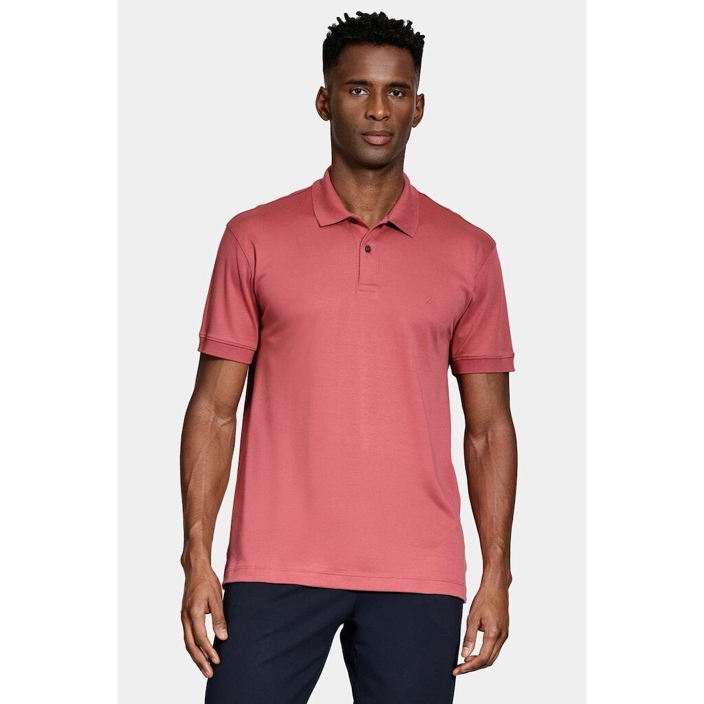 Polo Aramis Manga Curta Interlock Pima Terracota